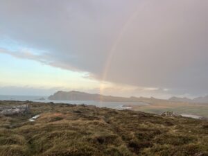 Rainbow over Dingle countryside